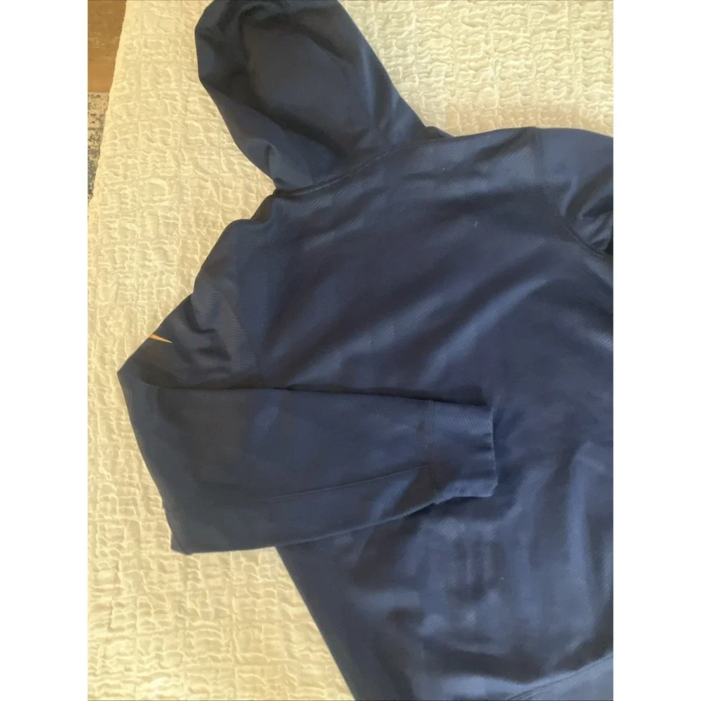 West Virginia Mountaineers Hoodie Men Small Blue Gold Nike Pullover Sweatshirt